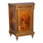 Antique Verne Marten Style Painted One Door Cabinet - Image 2