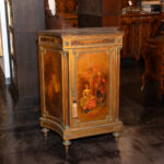 Antique Verne Marten Style Painted One Door Cabinet - Image 7