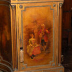 Antique Verne Marten Style Painted One Door Cabinet - Image 5
