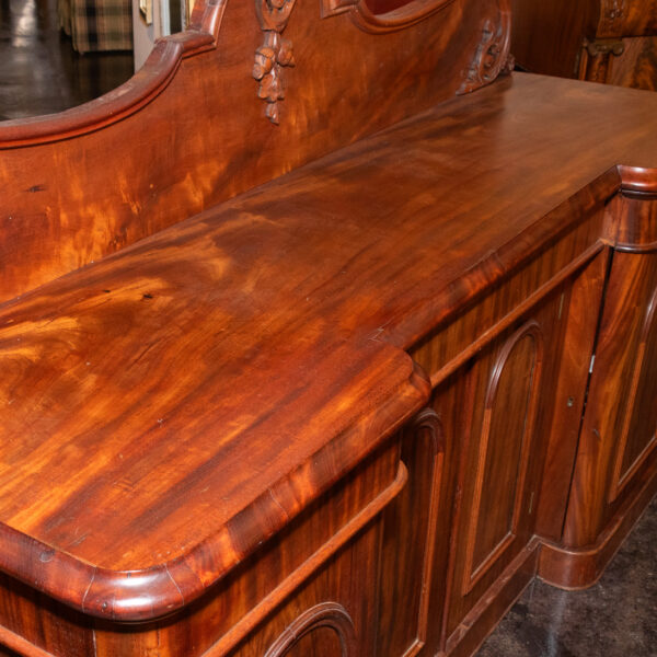 Antique Large Carved Mahogany Sideboard - Image 5