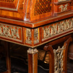 French Style Inlaid Cylinder Rolltop Desk - Image 5