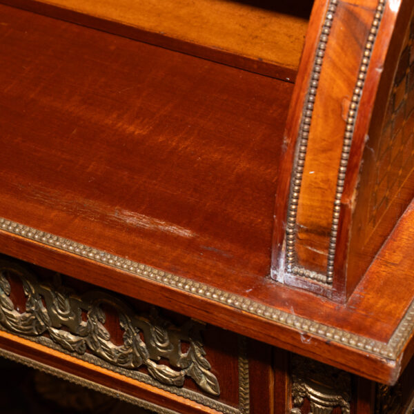 French Style Inlaid Cylinder Rolltop Desk - Image 12