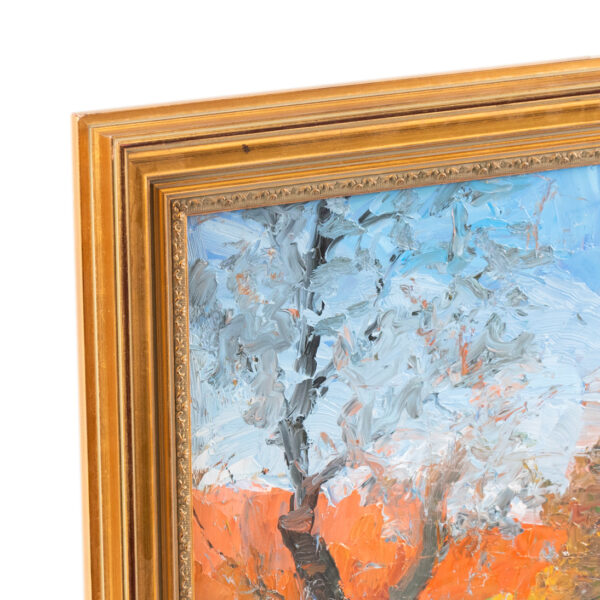 Contemporary Impressionist Painting of Trees and Lake - Image 2