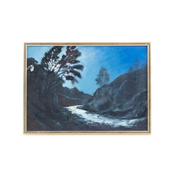 KAREN FOSTER-WELLS “Moonrise on the Camuesa” Oil Painting - Image 1