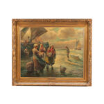 Antique D. PRUCHA “Fishermen’s Return” Painting
