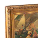 Antique D. PRUCHA “Fishermen’s Return” Painting - Image 2