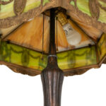 Antique Winged Griffin Slag Glass Lamp - Image 4