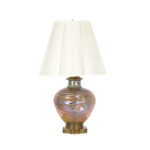 Kralik Bohemian Iridescent Art Glass Table Lamp