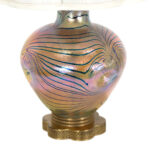 Kralik Bohemian Iridescent Art Glass Table Lamp - Image 3