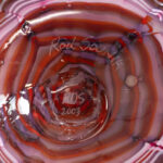 ROD SOUNIK Oval Tapered Art Glass Vase - Image 4