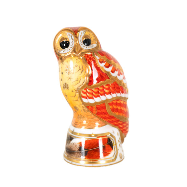 ROYAL WORCESTER Connoisseur Collection Porcelain Tawny Owl Candle Snuffer - Image 1