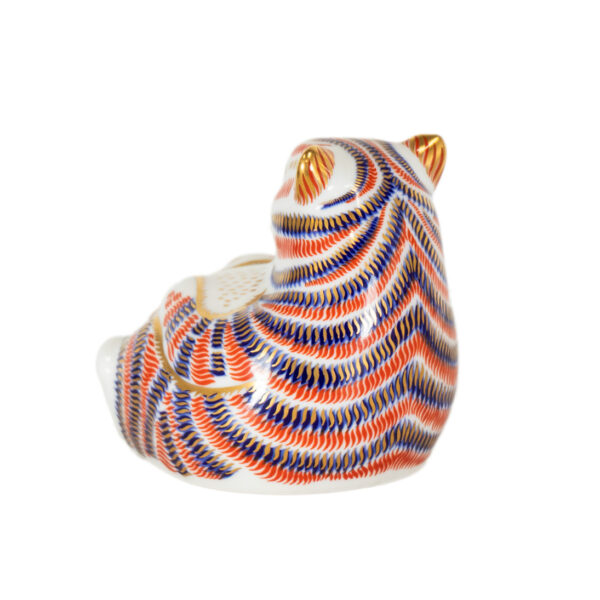 ROYAL CROWN DERBY Imari Reclined Cat Figurine - Image 3
