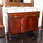 Antique American Empire Flame Mahogany Buffet - Image 10