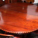Antique American Empire Dining Table with 3 Leaves and 4 Chairs - Image 2