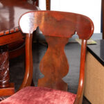 Antique American Empire Dining Table with 3 Leaves and 4 Chairs - Image 5