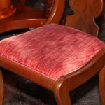 Antique American Empire Dining Table with 3 Leaves and 4 Chairs - Image 6