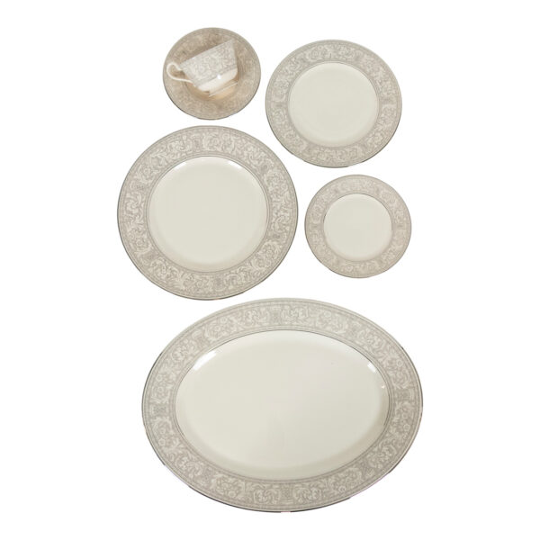Vintage 59 Piece FRANCISCAN "Platinum Renaissance" China - Image 3