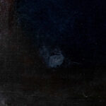 Antique Oil Portrait on Canvas of a Woman in Black - Image 5