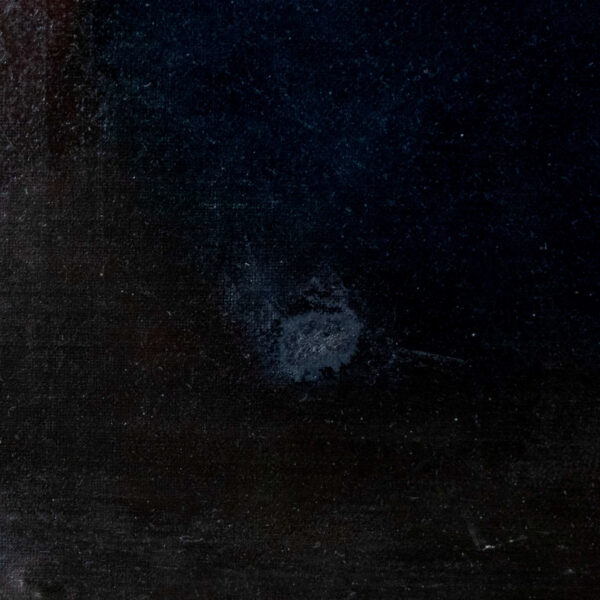 Antique Oil Portrait on Canvas of a Woman in Black - Image 5
