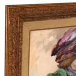 Original Oil on Canvas of Woman in Burgundy Hat - Image 3