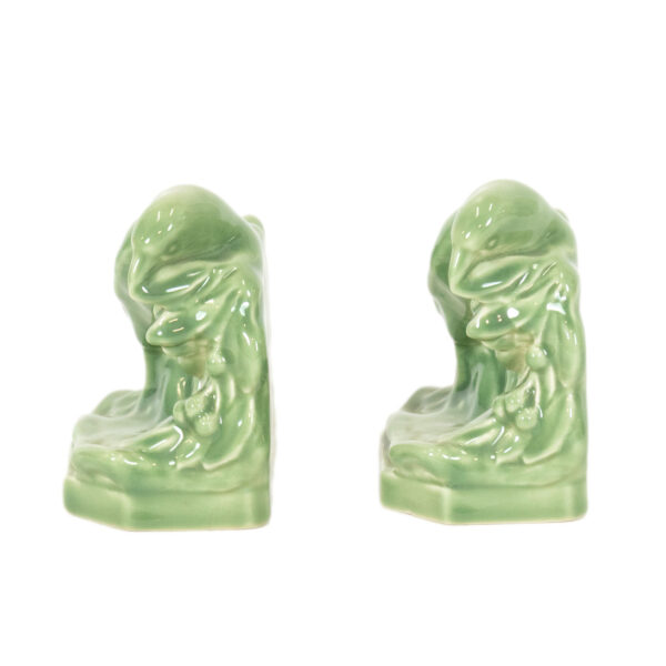 Pair of ROOKWOOD Green Glazed Bird Bookends - Image 3