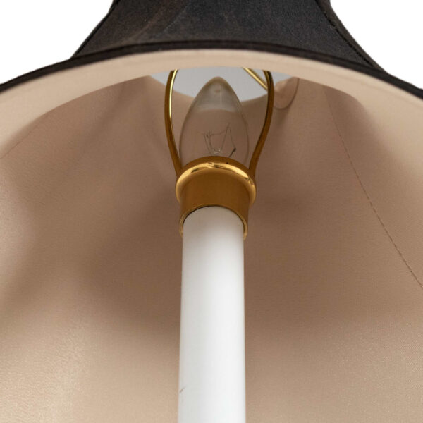 MAITLAND SMITH Brass Candlestick Lamp with Black Shade - Image 4