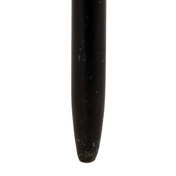 Vintage Black Walking Stick with Engraved Brass Knob - Image 4