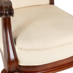 Wood Framed Accent Chair with Paw Feet in Ivory Upholstery - Image 5