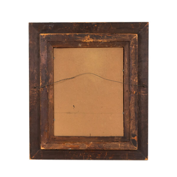 Original Oil on Board of Woman in Green - Image 4