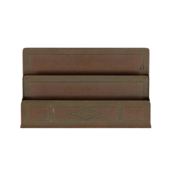 Antique TIFFANY STUDIOS Signed Bronze Letter Holder Circa 1910 - Image 4
