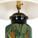 Hand Painted Porcelain Table Lamp with Animals and Foliage - Image 4