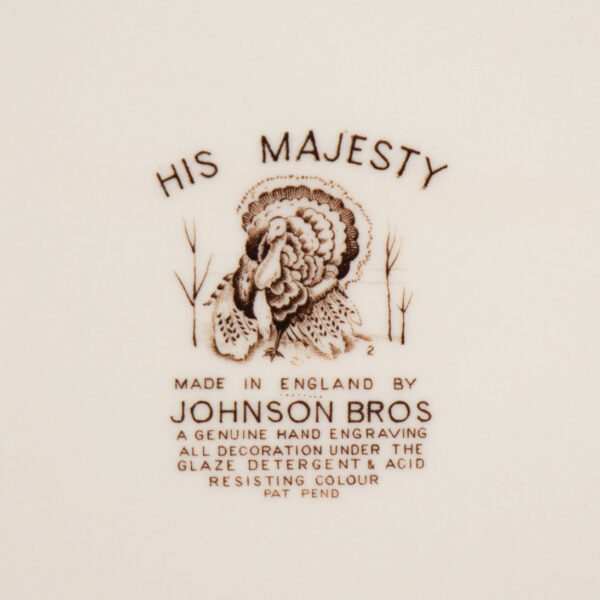 Vintage JOHNSON BROS “His Majesty” Turkey Platter - Image 2
