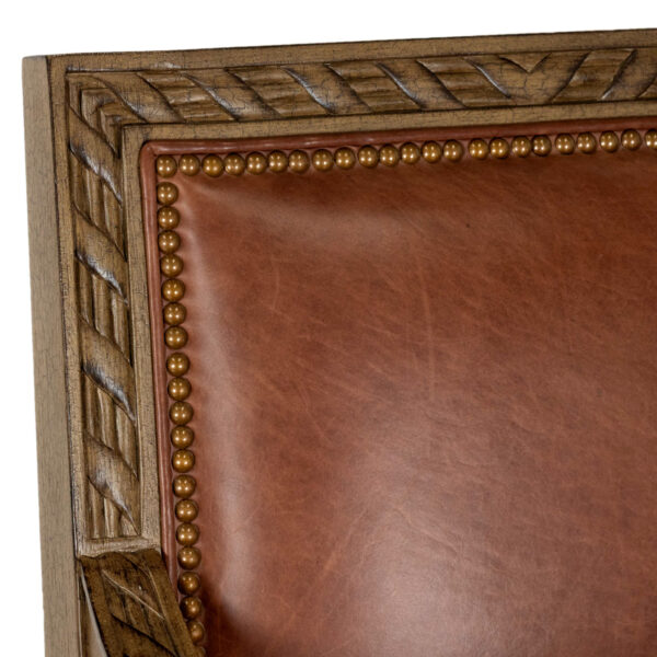 Pair of HANCOCK & MOORE Traditional Leather Bar Stools - Image 3
