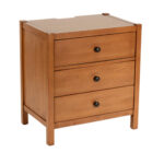 Three Drawer Nightstand in Light Finish with Power Hub - Image 2