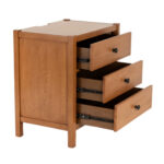 Three Drawer Nightstand in Light Finish with Power Hub - Image 3