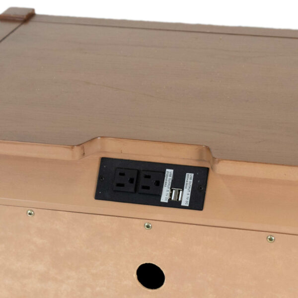Three Drawer Nightstand in Light Finish with Power Hub - Image 4