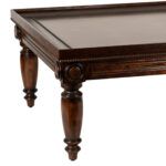 BERNHARDT Coffee Table with Embossed Leather and Nailhead Trim - Image 2