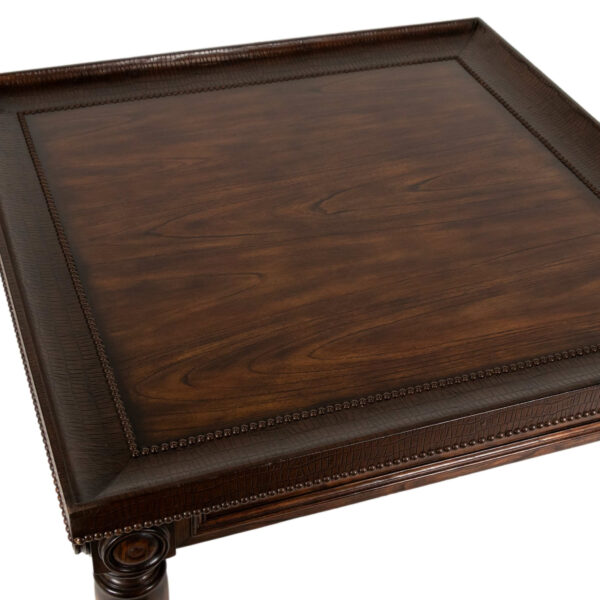 BERNHARDT Coffee Table with Embossed Leather and Nailhead Trim - Image 3
