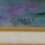 Vintage Original Oil Floral Still Life on Canvas Signed Leimbach - Image 4
