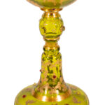 MOSER Czech Bohemian Grapevine Design Green Goblets - Image 3