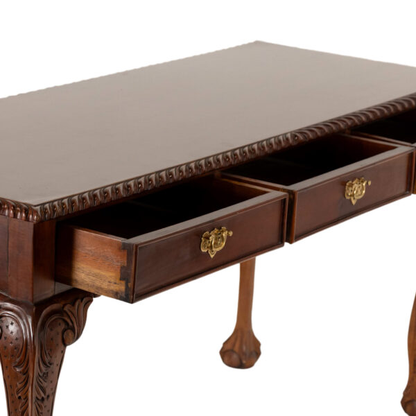Cherry Chippendale Console Table with Three Drawers - Image 3