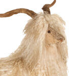 Mongolian Wool Sheep Stool with Antlers - Image 2