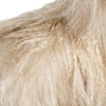 Mongolian Wool Sheep Stool with Antlers - Image 3