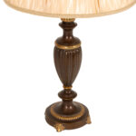 STIFFEL Burnished Brass Fluted Urn Table Lamp with Pleated Shade - Image 2
