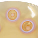 Vintage Mid Century Modern Murano Glass Thumbprint Bowl - Image 3