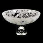 LEANDRA DRUMM Etched Glass Pedestal Bowl - Image 3