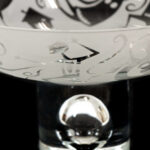 LEANDRA DRUMM Etched Glass Pedestal Bowl - Image 4