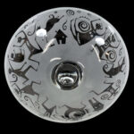 LEANDRA DRUMM Etched Glass Pedestal Bowl - Image 2