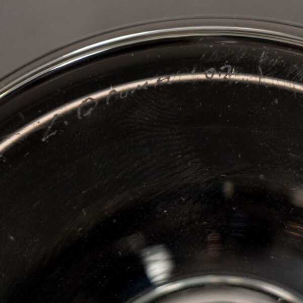 LEANDRA DRUMM Etched Glass Pedestal Bowl - Image 6