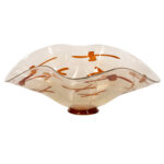 Signed LUIGI MELLARA Murano Glass Centerpiece Bowl